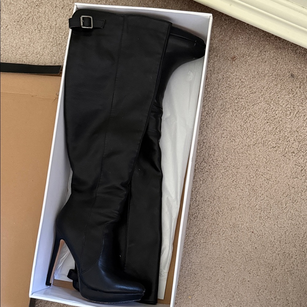 Izabella Rue Black Over the Knee Boots